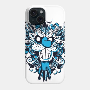 Blue Monster Design Phone Case