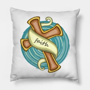 Christian cross faith Pillow