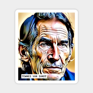 Townes Van Zandt Portrait Magnet