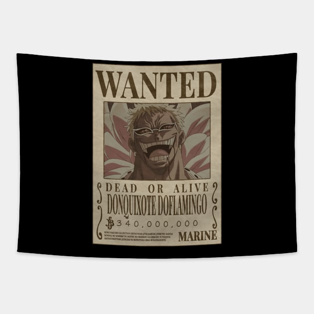 Doflamingo Wanted Tapestry by tazannaophelia