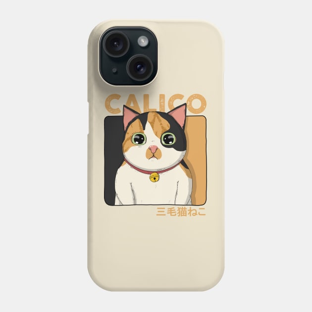 Calico Cat Phone Case by Japanese Neko