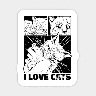 Cat bite comic Magnet