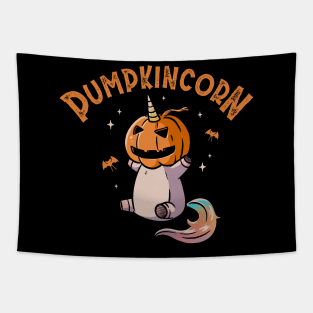 Pumpkincorn Funny Cute Spooky Tapestry