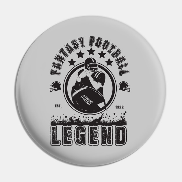 Fantasy Football Legend Pin by Myartstor 