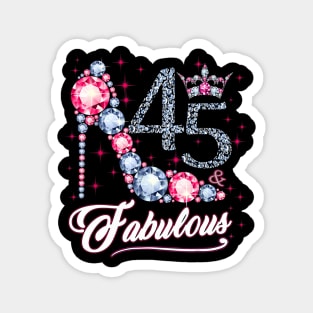 45 And and Fabulous 1975 45Th Birthday Gift Magnet