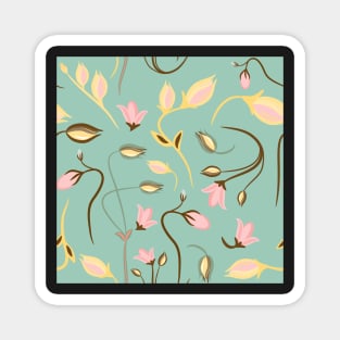 seamless summer tiny floral pattern Magnet