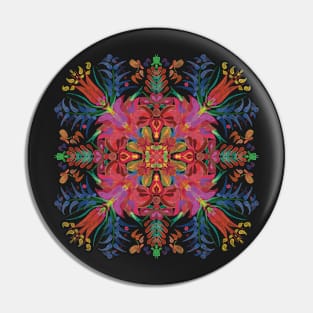 Folkloristic pattern with flower elements Pin