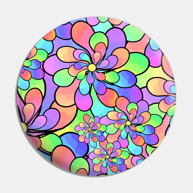 ABSTRACT Flowers Blooming - Flowers Art Pin by SartorisArt1