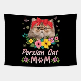 Flowers And Persian Cat Happy Mother Day Mommy Mama Tapestry