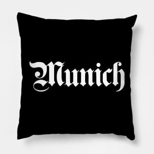 Munich (München) written with gothic font Pillow