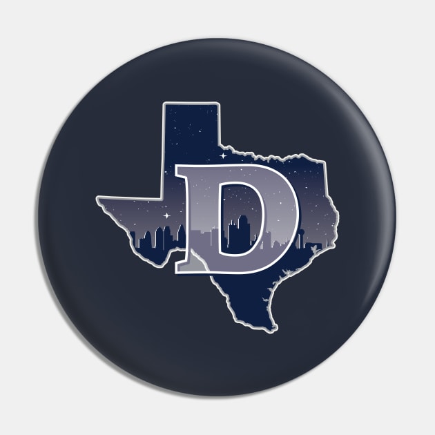 Dallas Cowboys State Outline Pin by stayfrostybro