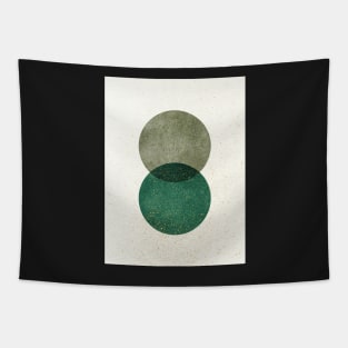 Circle Abstract - Green Texture Tapestry