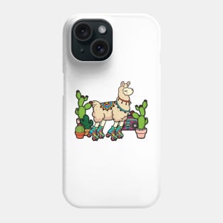 Llama Skater Boombox Cactus Phone Case