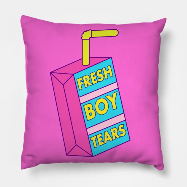 Funny Fresh Boy Tears Artsy Pillow by peterdesigns