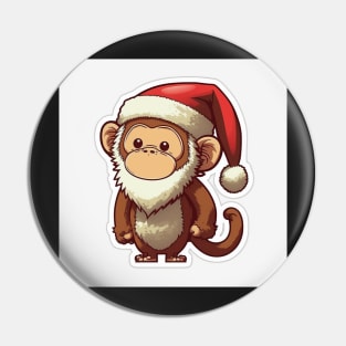 Santa Christmas Monkey! Pin