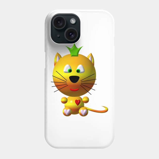 Cute Cat wearing a Crown Phone Case by CuteCrittersWithHeart