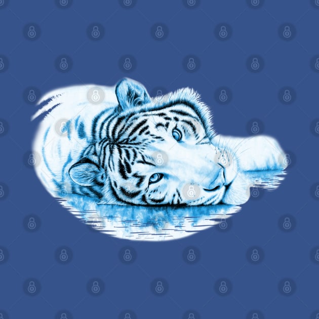 Blue water tiger - a symbol of 2022 by Lara Plume