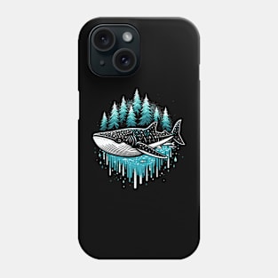 whale on forest t-shirt design Phone Case