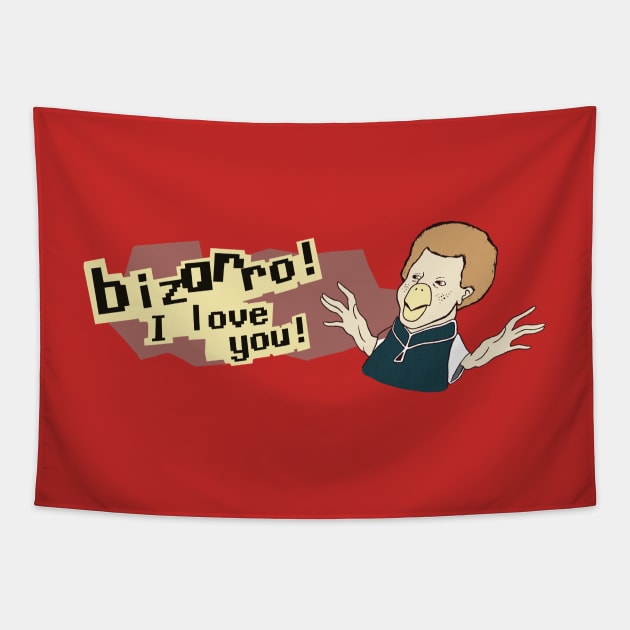 Bizarro I Love You Tapestry by TentaclesAndTeeth