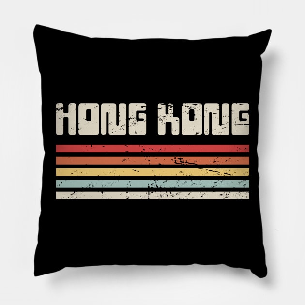 Retro Hongkonger Hong Kong Gift Pillow by MeatMan