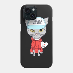 Cat the trouble maker Phone Case