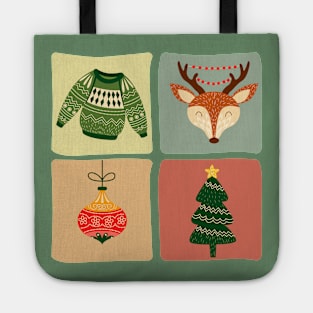 Joy Christmas Pattern | Christmas Ornament Tote