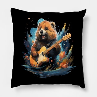 Quokka Playing Guitar Pillow