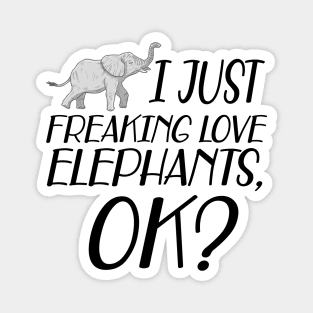 Elephant - I just freaking love Elephants, OK? Magnet