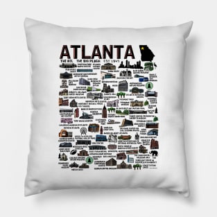 Atlanta Map Pillow