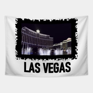 LAS Vegas Bellagio And Caesars Palace Typography Tapestry