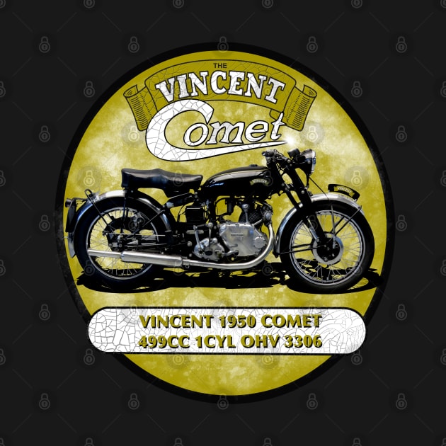 1950 500cc Comet Classic Motorcycle 1CYL OHV by MotorManiac