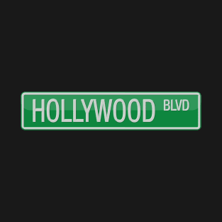 Hollywood Boulevard Road Sign T-Shirt