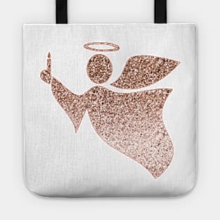 Sparkling rose gold angel Tote