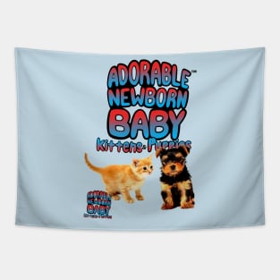 ADORABLE NEWBORN BABY KITTENS & PUPPIES Tapestry