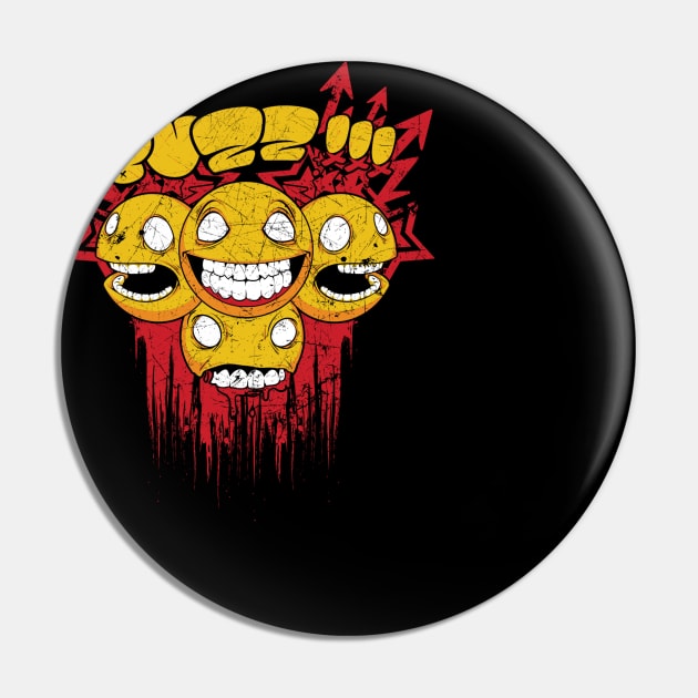 Creepy Smile emoticon Pin by MuftiArt