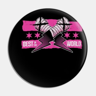 CM Punk Best In The World Pink Pin