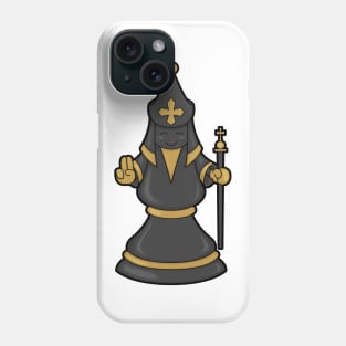 Chess piece Bishop at Chess with Staff Phone Case