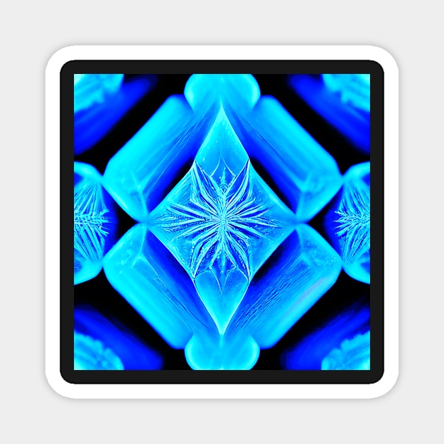 blue ice crystal Magnet by heartyARTworks