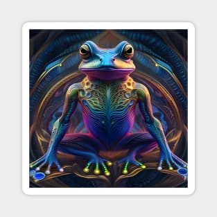 Froggy Animal Spirit (26.1) - Trippy Psychedelic Frog Magnet