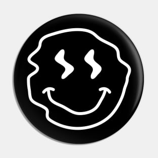 Wavey smiley face Pin