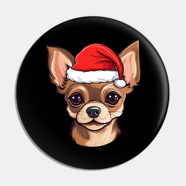 Santa Chihuahua Christmas Puppy Dog Lover Pin by Sports Stars ⭐⭐⭐⭐⭐