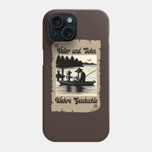 Dad and son fishing Phone Case