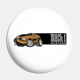 Mach 1 Gold with Black Stripe Pin