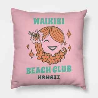 Waikiki Beach Hawaii Hawaiian Pillow