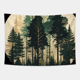 Forest Minimal Design, Adventure and Hiking Tapestry