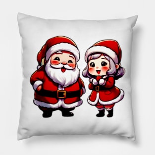 Happy Kawaii Santa Claus 06 Pillow