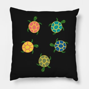 Turtles Flat Pattern Pillow