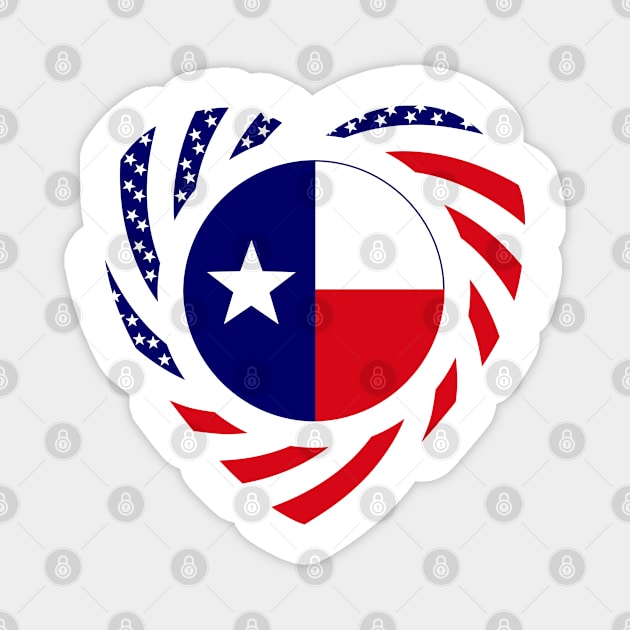 Texan American Murican Patriot Flag Series (Heart) Magnet by Village Values