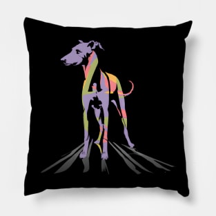 Whippet Dog Sighthound Minimal Art Pillow