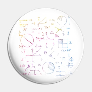 Math formulae (white) Pin